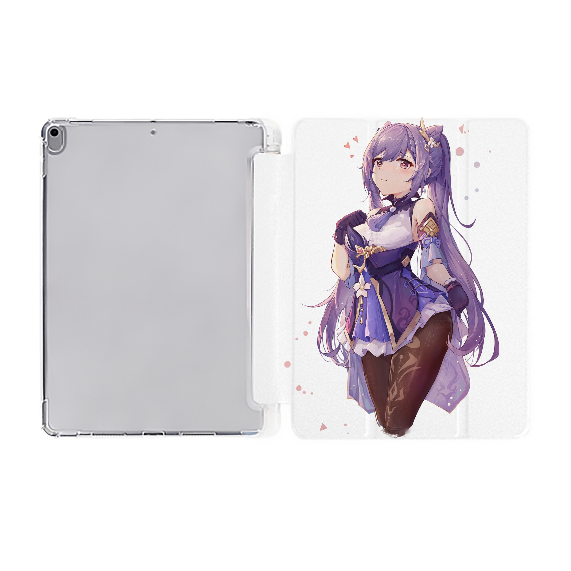げんし神 刻晴 こくせい genshin Kokusei IPad ケース ペン収納付き 三つ折りスタンド PUレザー×シリコン 対応機種9.5/10.5/10.9インチ